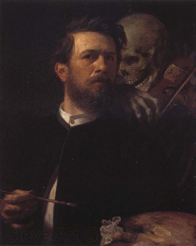 Arnold Bucklin Self-Portrait iwh Death Playing the Violin